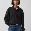 Oversized pikétröja i tjock fleece för vuxna