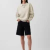 Oversized pikétröja i tjock fleece för vuxna