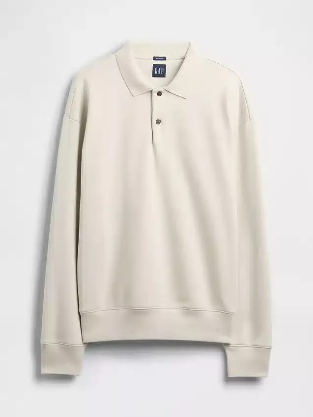Oversized pikétröja i tjock fleece för vuxna