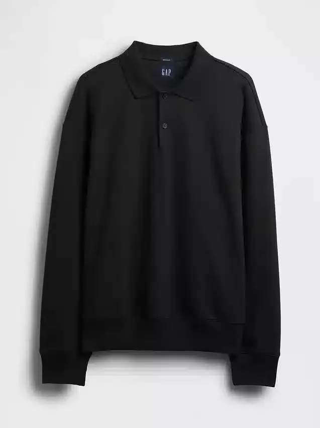 Oversized pikétröja i tjock fleece för vuxna