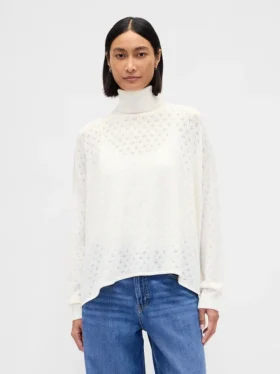 Oversized polotröja i pointelle
