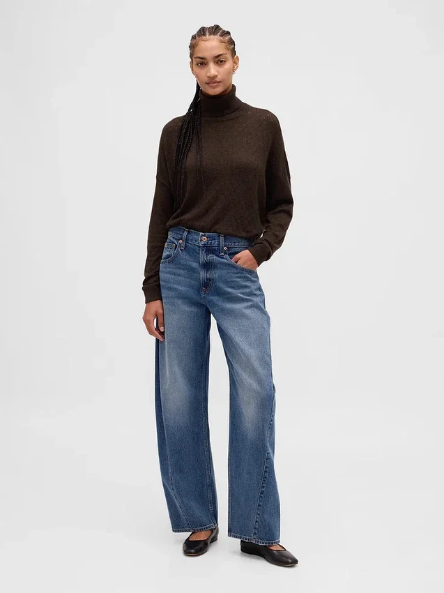 Oversized polotröja i pointelle
