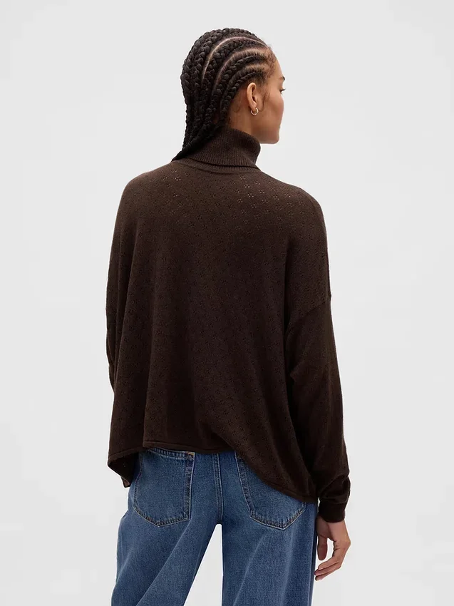 Oversized polotröja i pointelle