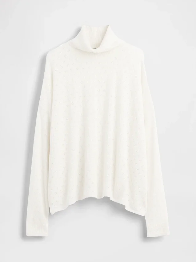 Oversized polotröja i pointelle