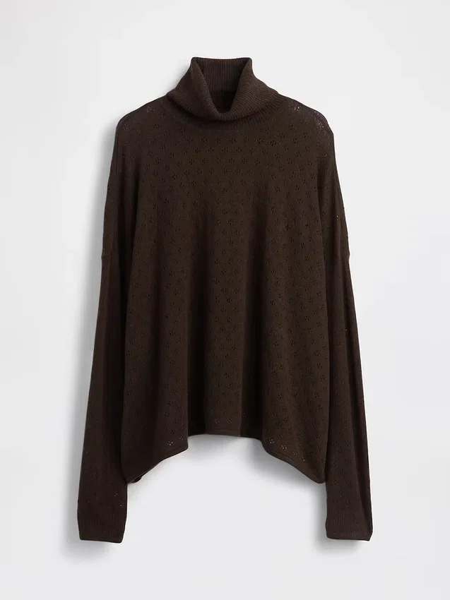 Oversized polotröja i pointelle