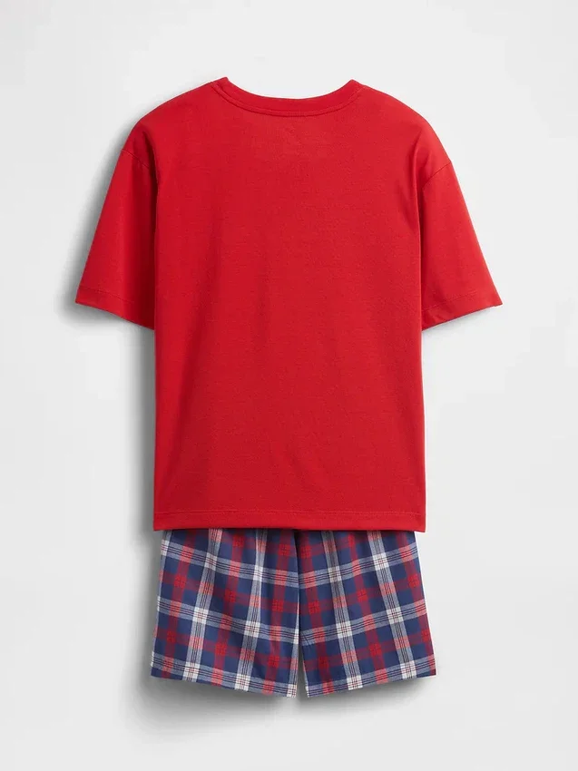 Oversized pyjamasShorts i återvunnet material för barn