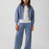 Oversized quiltad jacka med dragkedja för barn