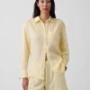 Oversized-skjorta i 100 % linne