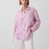 Oversized-skjorta i 100 % linne