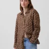 Oversized-skjorta i 100 % linne