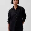 Oversized-skjorta i 100 % linne