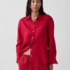Oversized-skjorta i 100 % linne