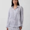 Oversized-skjorta i 100 % linne