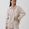 Oversized-skjorta i 100 % linne