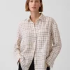 Oversized-skjorta i 100 % linne