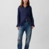 Oversized-skjorta i 100 % linne