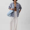 Oversized-skjorta i 100 % linne