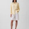 Oversized-skjorta i 100 % linne