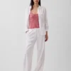 Oversized-skjorta i 100 % linne