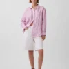 Oversized-skjorta i 100 % linne