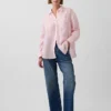 Oversized-skjorta i 100 % linne