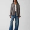 Oversized-skjorta i 100 % linne