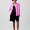 Oversized-skjorta i 100 % linne