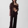 Oversized-skjorta i 100 % linne