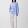 Oversized-skjorta i 100 % linne