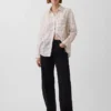 Oversized-skjorta i 100 % linne