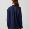 Oversized-skjorta i 100 % linne