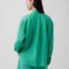 Oversized-skjorta i 100 % linne