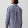 Oversized-skjorta i 100 % linne