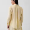 Oversized-skjorta i 100 % linne