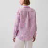 Oversized-skjorta i 100 % linne