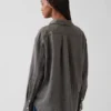Oversized-skjorta i 100 % linne