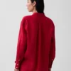 Oversized-skjorta i 100 % linne