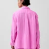 Oversized-skjorta i 100 % linne