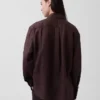 Oversized-skjorta i 100 % linne