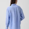 Oversized-skjorta i 100 % linne