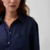 Oversized-skjorta i 100 % linne