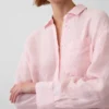 Oversized-skjorta i 100 % linne