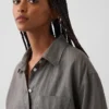 Oversized-skjorta i 100 % linne