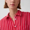 Oversized-skjorta i 100 % linne