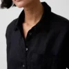 Oversized-skjorta i 100 % linne