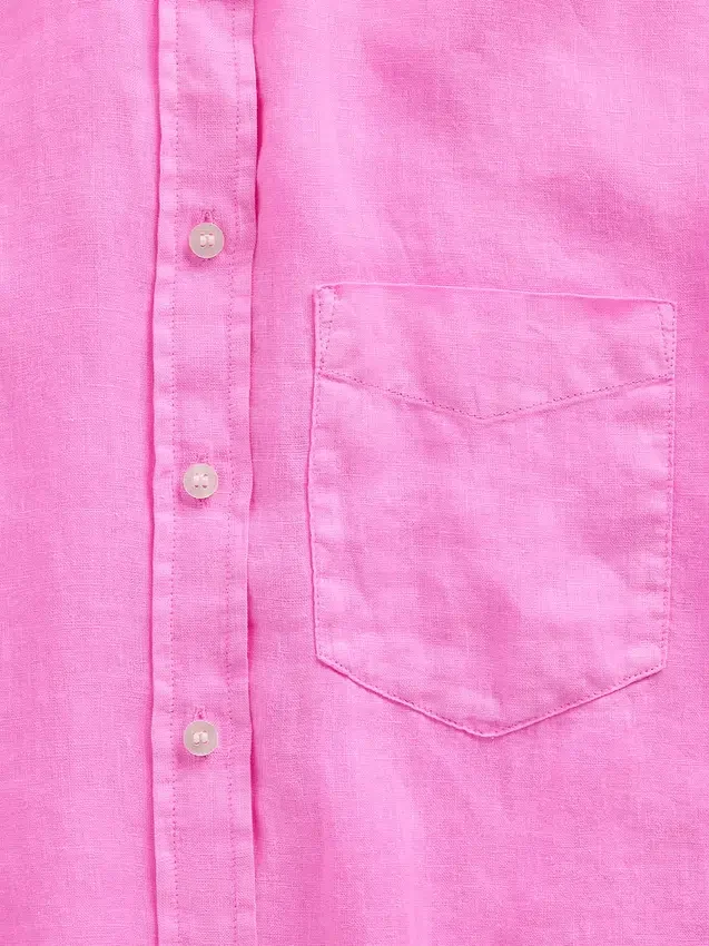 Oversized-skjorta i 100 % linne