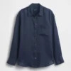 Oversized-skjorta i 100 % linne