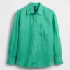 Oversized-skjorta i 100 % linne