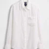 Oversized-skjorta i 100 % linne