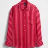 Oversized-skjorta i 100 % linne